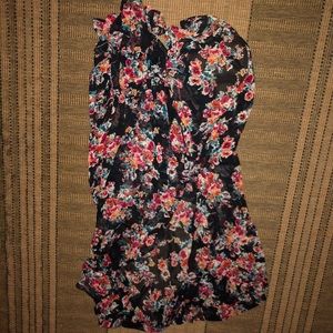 Floral Print Beach Cover Up